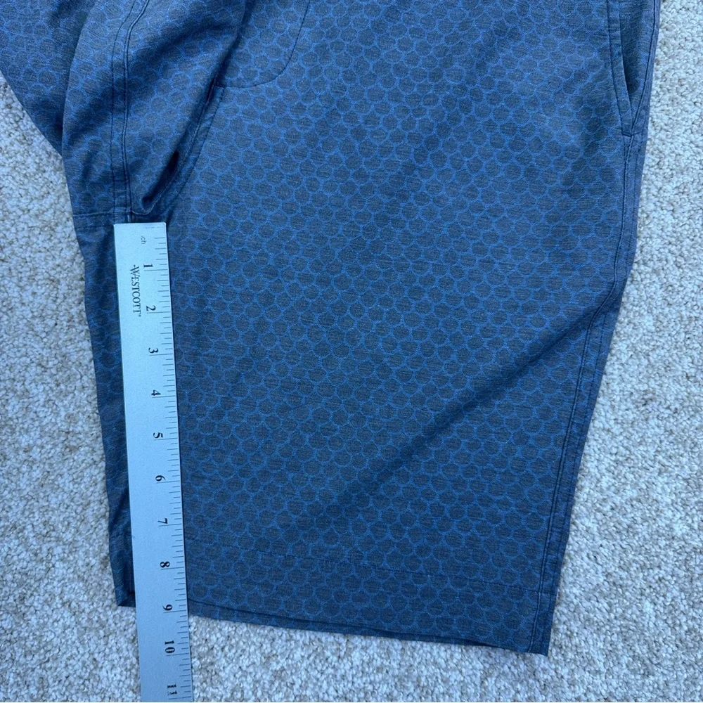 Faherty Athletic Shorts Blue and Gray Mens Size 32